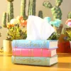 Retro living room tissue box as an aged home study and bedroom rectangular creative book resin tissue box decoration Application Scenario